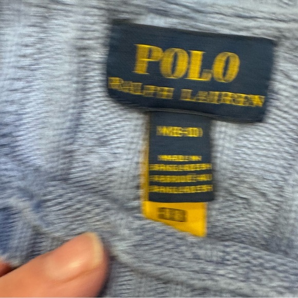 Polo Ralph Lauren UNISEX Kids Cable Knit Pullover Sweater Light Blue M 8-10 - Picture 7 of 8